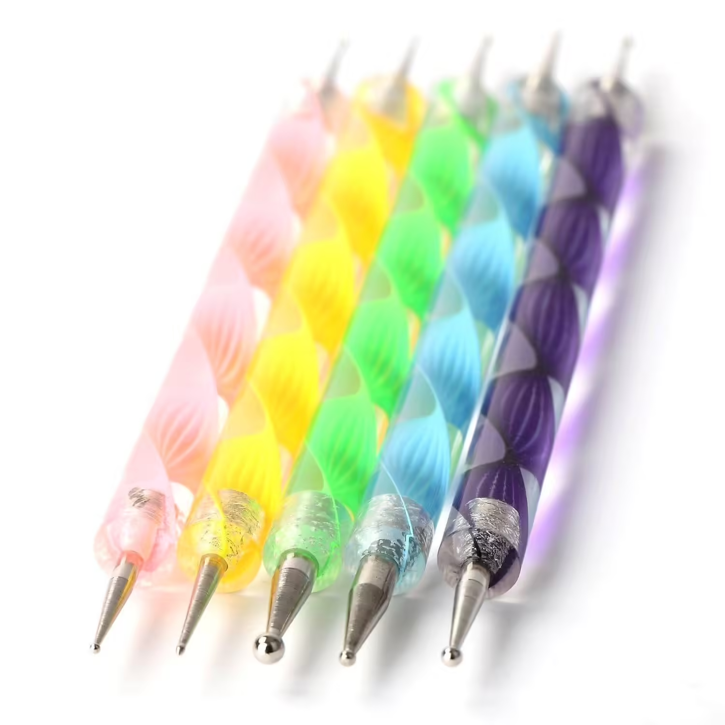 Lot de 5 Stylos Double Pointes - Dotting Pens - Outils Nail Art