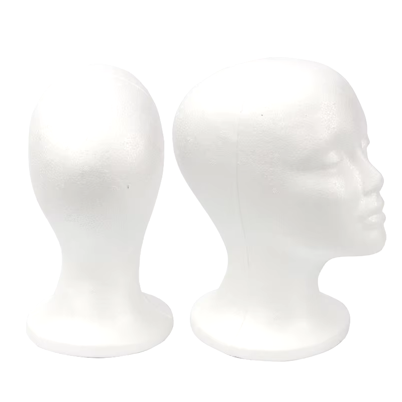 Tête de Mannequin en Mousse - Présentoir pour Perruques, Chapeaux & Lunettes