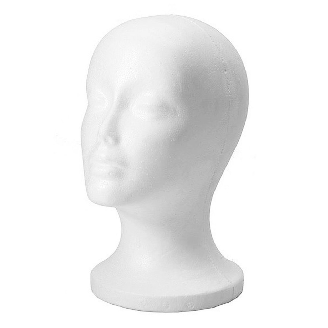 Tête de Mannequin en Mousse - Présentoir pour Perruques, Chapeaux & Lunettes