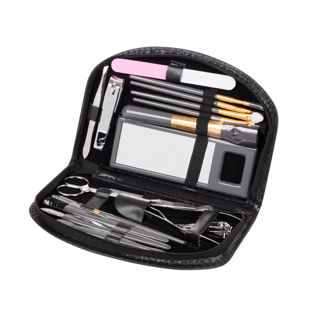 Kit de Manucure 18 Pièces avec Trousse de Voyage | Soins Ongles & Peau