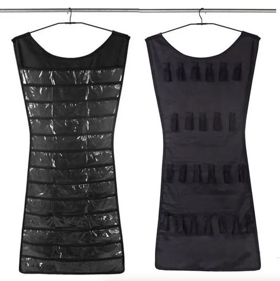 Robe Porte-Bijoux - Organisateur de Rangement Suspendu avec Poches Transparentes