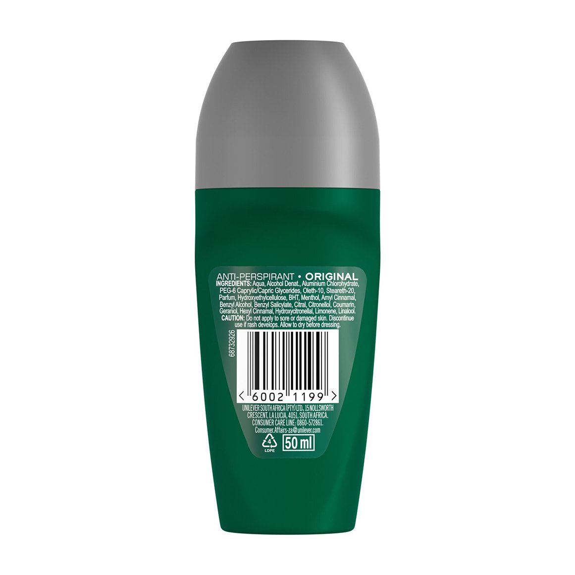 Déodorant Anti-Transpirant Homme – Bille Roll-On Original | Brut